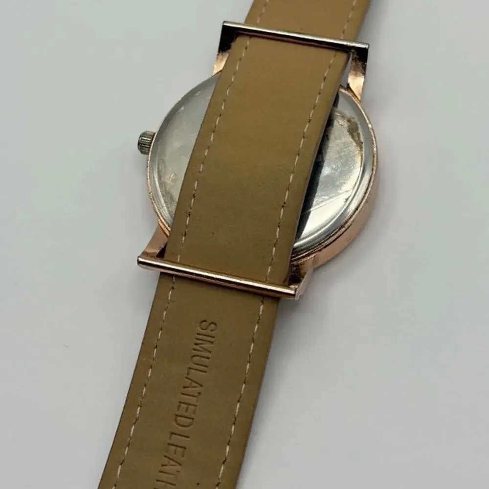 Rose Gold Faux Snake Print Watch